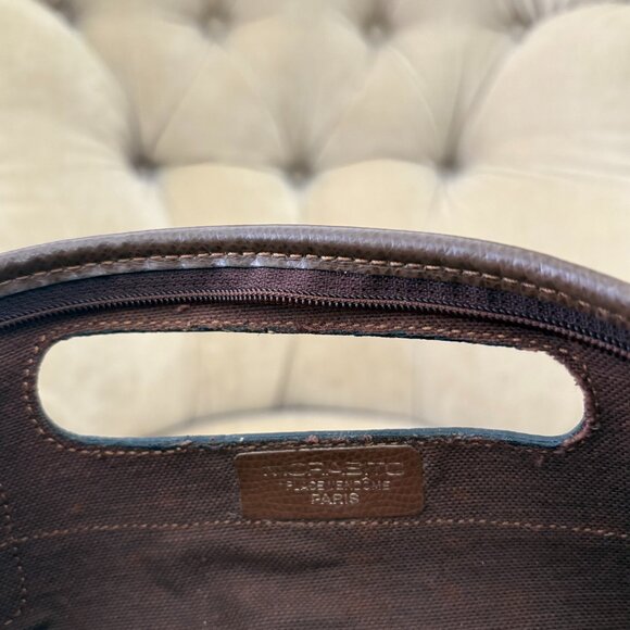 VTG Auth.MORABITO PARIS Monogram Coated Canvas Convertible Satchel Shoulder Bag - Picture 8 of 9